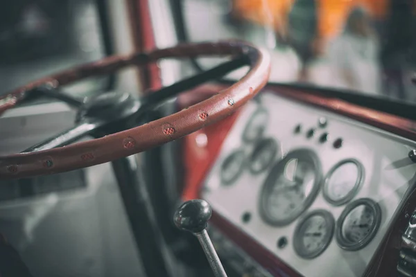 Interior inside of old bus cabin. — Stock Photo, Image