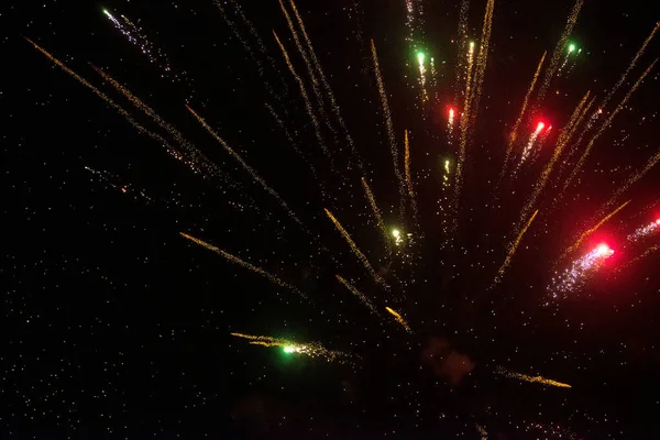 空の花火。新年のお祝い. — ストック写真