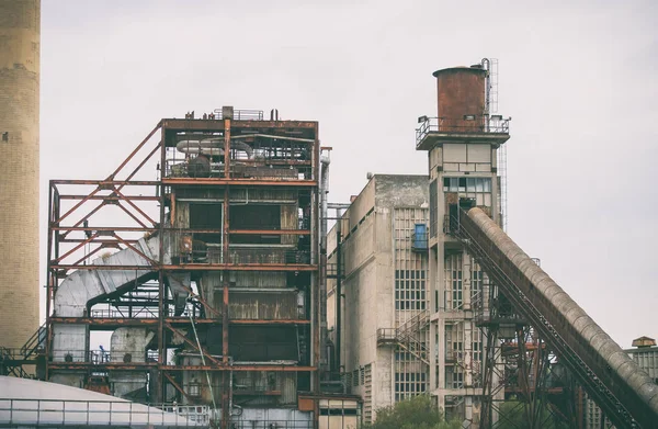 Industrial exterior of old power plant. — Stock Photo, Image