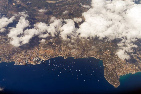 Widok z lotu ptaka z Księstwem Monako. — Zdjęcie stockowe