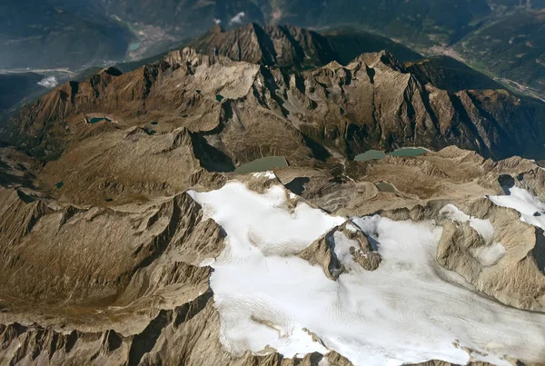 Geleiras nas montanhas dos Alpes . — Fotografia de Stock