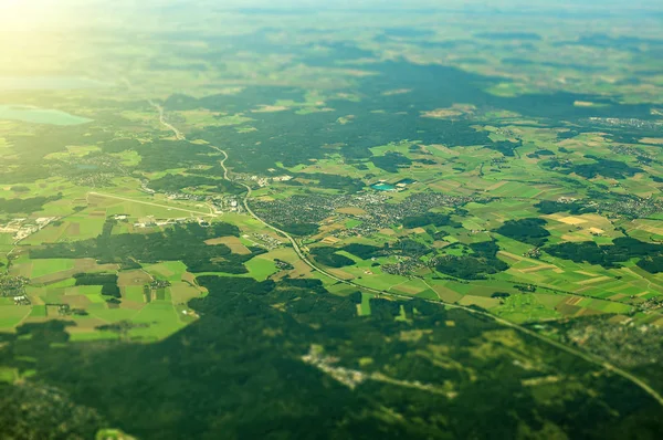 Flygfoto över Gilching i Bayern, Tyskland. — Stockfoto