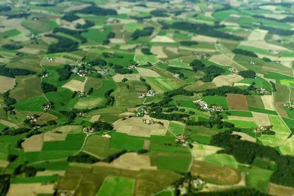 Vue aérienne des terres agricoles en Allemagne . — Photo