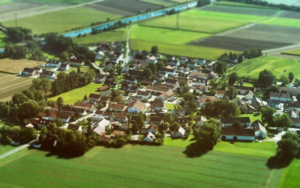 Villaggio tedesco da una vista a volo d'uccello . — Foto Stock