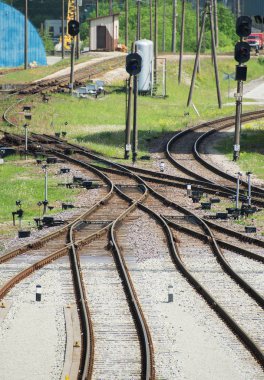 Demiryolu kavşak görünümünü.