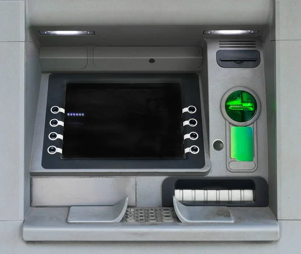 Built-in ATM machine on the street. — Stock Photo, Image