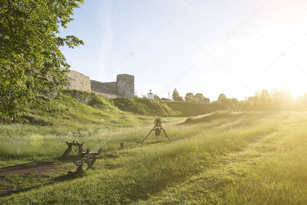 Ancient Izborsk fortress in Russia.