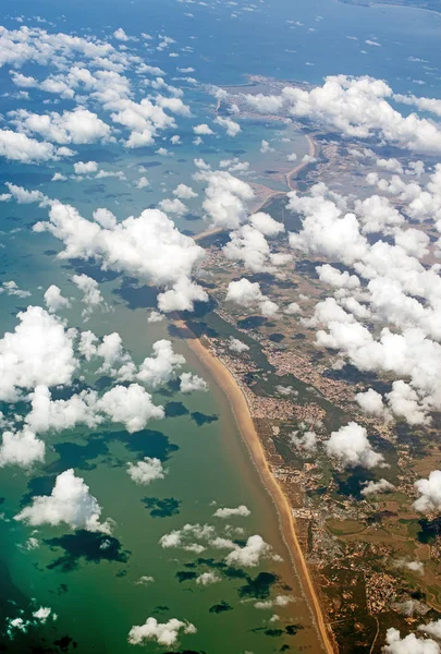 Vista aérea de la costa atlántica de Francia . — Foto de Stock