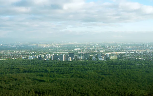 Widok z lotu ptaka, Frankfurt am main, Niemcy. — Zdjęcie stockowe