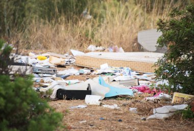 Şehirdeki yasadışı dökümü.