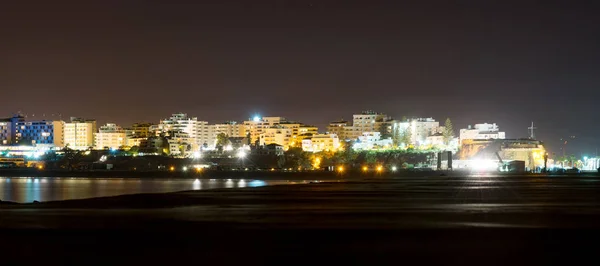 Portimao noc od strony morza. — Zdjęcie stockowe