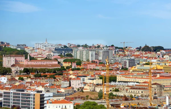 Panorama aérien de la vieille ville de Lisbonne . — Photo