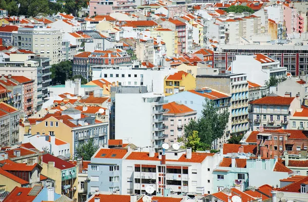 Aerial view of Lisbon city center. — Stock Photo, Image