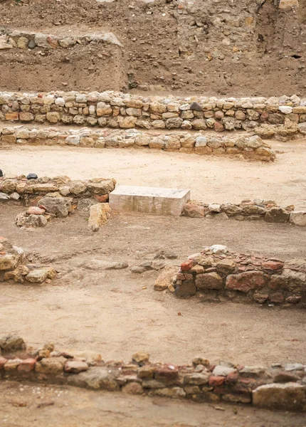 Ausgrabungen der antiken archäologischen Struktur. — Stockfoto