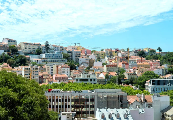 リスボン市内中心部の航空写真. — ストック写真