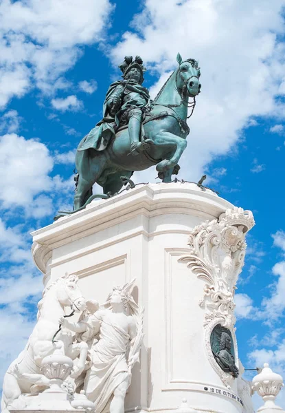 Statue von dom jose in Lissabon. — Stockfoto