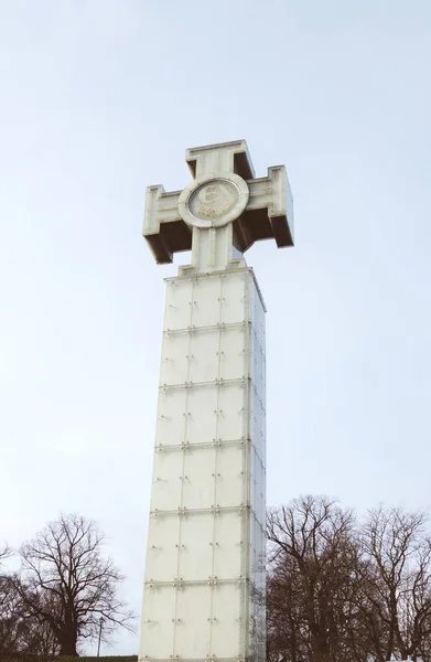 Coluna da Vitória da Guerra da Independência em Tallinn, Estónia. — Fotografia de Stock