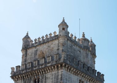 Popüler Belem Kulesi veya St Vincent Kulesi Lizbon.