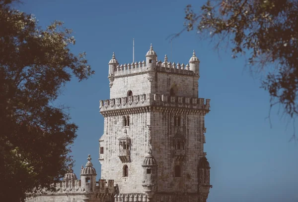 Popüler Belem Kulesi veya St Vincent Kulesi Lizbon. — Stok fotoğraf