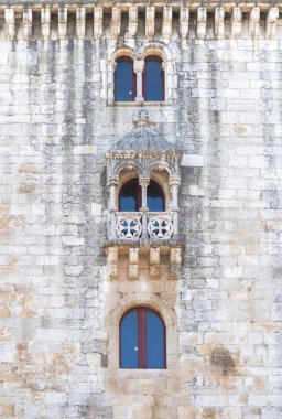 Cephe Belem Kulesi veya St Vincent Kulesi Lizbon.