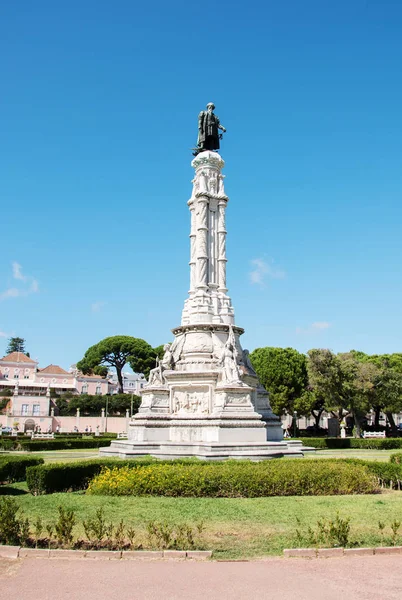 Statue von Vasco Da Gama. Afonso de Albuquerque Platz, Belem, Portugal. — Stockfoto
