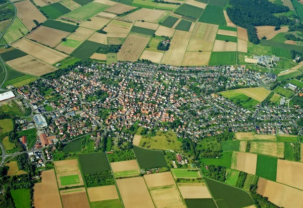 Old town. View from the plane. — Stock Photo, Image