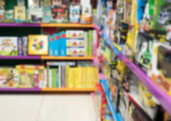 儿童商店与玩具的模糊视图. — 图库照片
