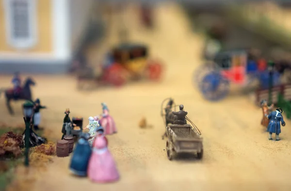 The world in miniature. People on the street. — Stock Photo, Image