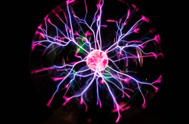 Plasma ball in action. clipart