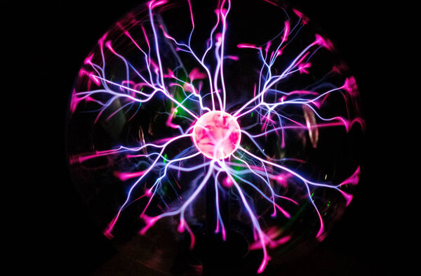 Plasma ball in action.
