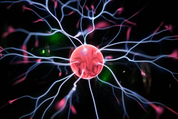 Plasma ball in action.