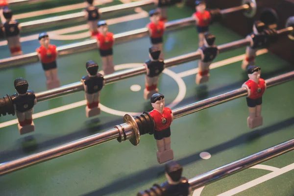 Table football game with red and blue players. — Stock Photo, Image