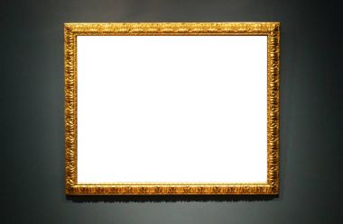 Duvardaki resim. Çizim veya metin için boş alan.