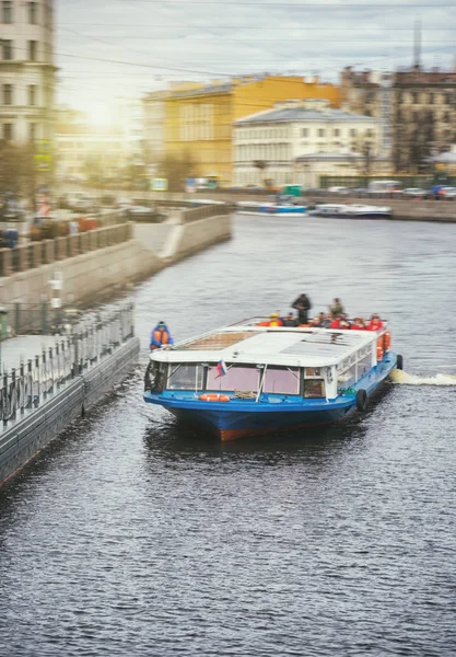 Excursions on the river tram near the anichkov bridge.