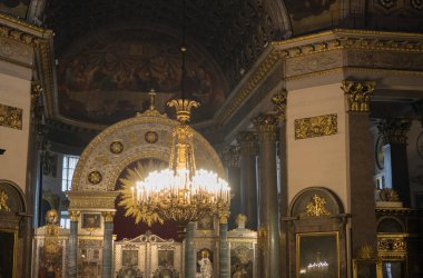 Sankt-Petersburg, Rusya Federasyonu, 22.04.2018 - Kazanskiy Kafedralniy Sobor içinde