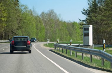 Yolda trafik zorlama kamera.