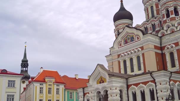 Alexander-Nevsky-Kathedrale in Tallinn. — Stockvideo