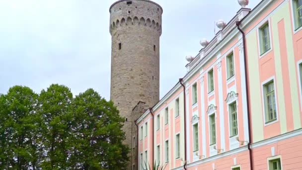 Edificio Del Parlamento Estonia Castillo Toompea — Vídeos de Stock