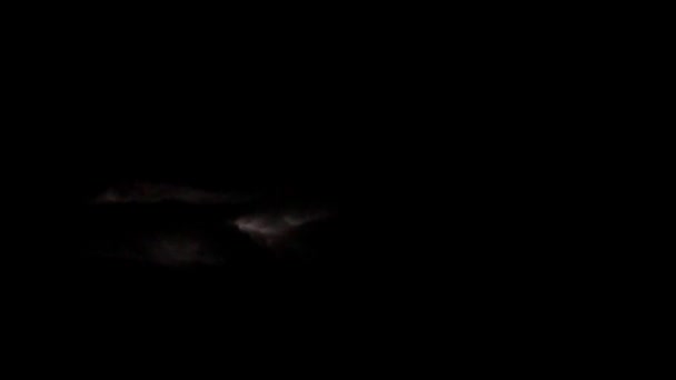 雷雨と夜の雷 飛行機から撃たれた — ストック動画