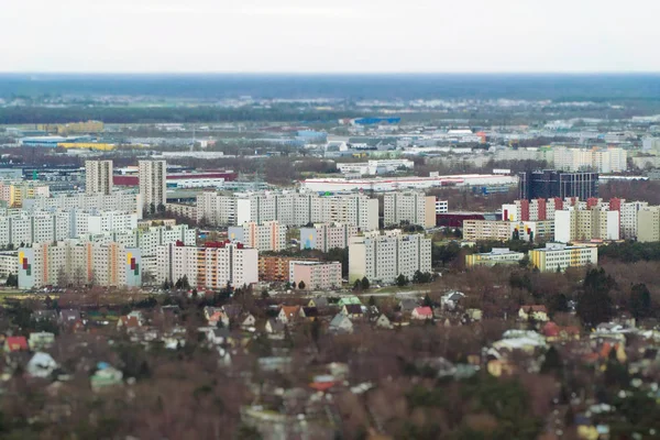 Widok z lotu ptaka na obszar miejski Lasnamae jesienią. Tallinn, Estonia. — Zdjęcie stockowe