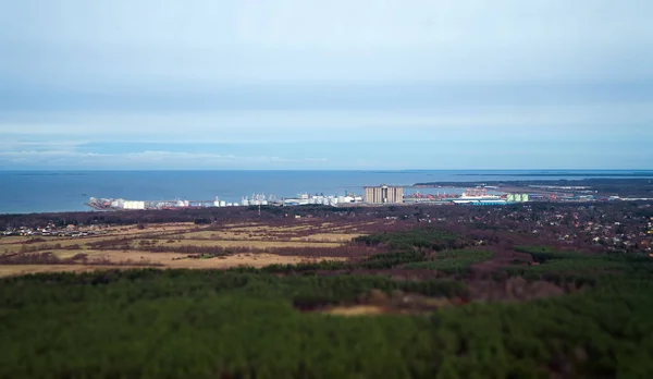 Вид с воздуха на порт Мууга в Эстонии . — стоковое фото