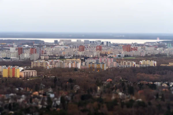 Widok z lotu ptaka na obszar miejski Lasnamae jesienią. Tallinn, Estonia. — Zdjęcie stockowe