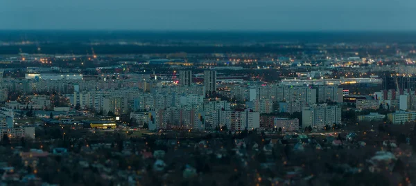 Luftaufnahme von lasnamae Stadtgebiet im Herbst am Abend. tallinn, estland. — Stockfoto