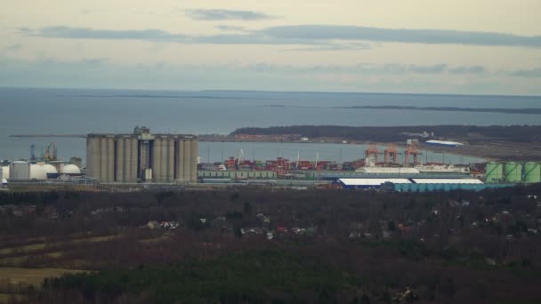 Port of Muuga in Estonia. — Stock Video