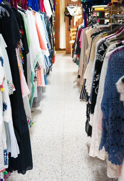 Interior in a summer clothing store. — Stock Photo, Image