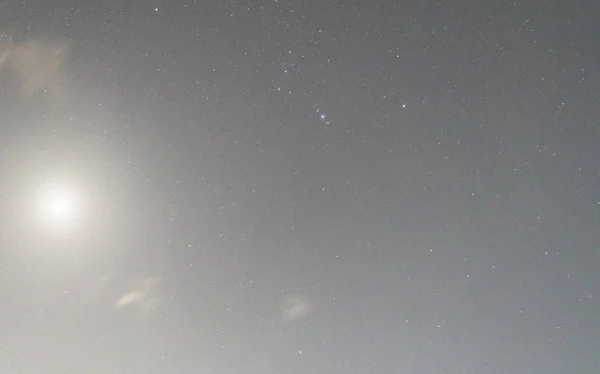 Звезды Луна Ночном Небе — стоковое фото