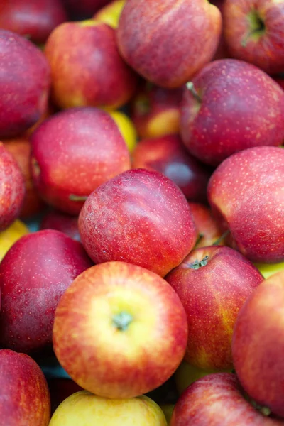 Close View Organic Red Apples Supermarket — Stock Photo, Image