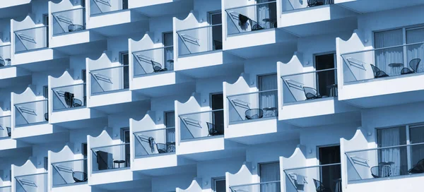 Portrait Hotel Apartment Building Balconies — Stock Photo, Image