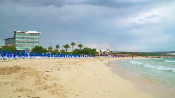 Makronissos Beach Ayia Napa Cyprus — Stock Video