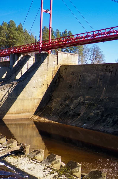 Piccola Centrale Idroelettrica Estonia — Foto Stock